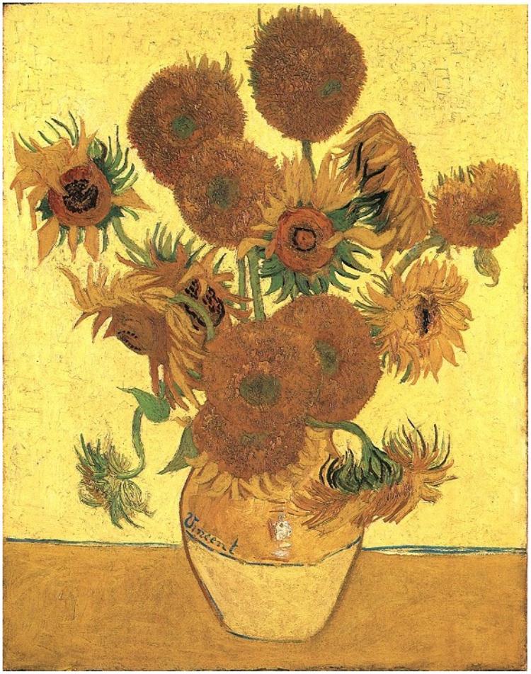 Still-Life--Vase-with-Fifteen-Sunflowers